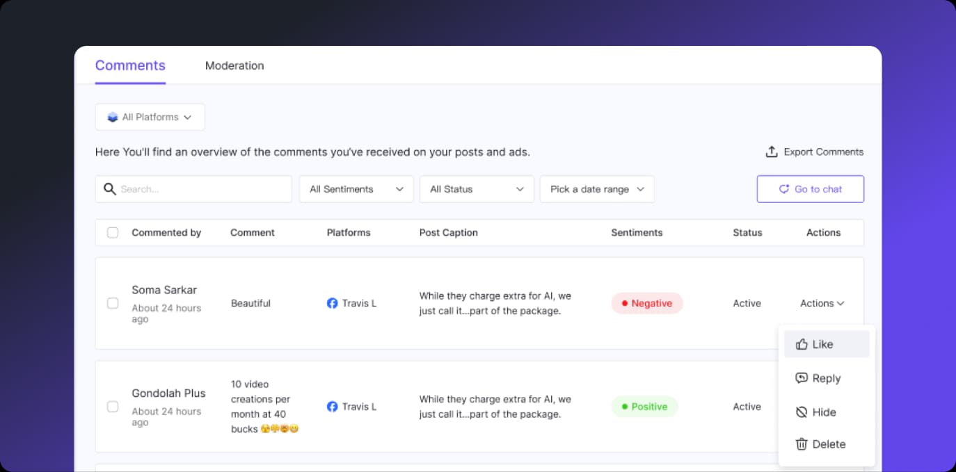HIDE COMMENT TOOL FOR FACEBOOK & INSTAGRAM